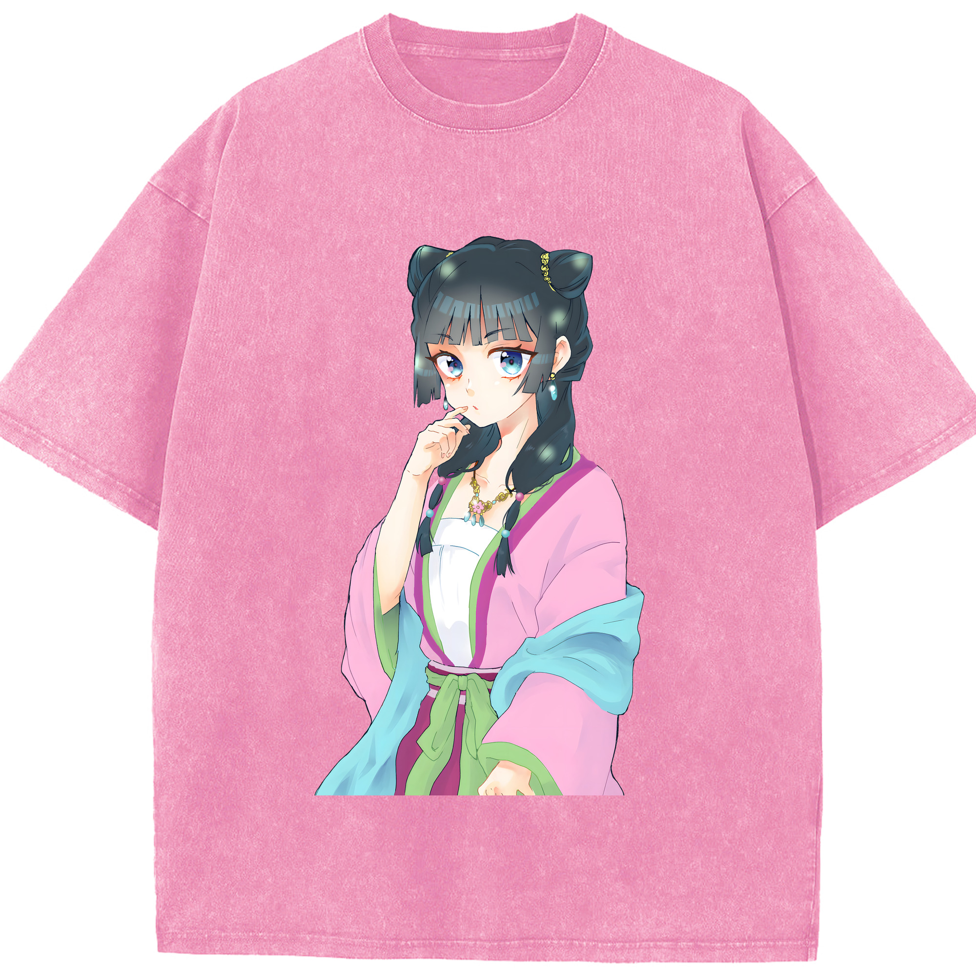 （画像用） 薬屋のひとりごと The Apothecary Diaries 綿100% ヴィンテージ風 半袖Tシャツ（フロントプリント）